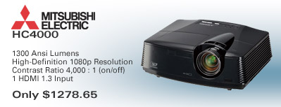 Mitsubishi HC4000 1080p Home Theater Video Projector